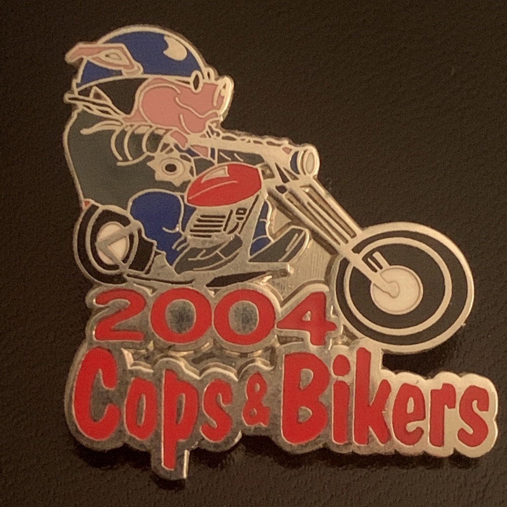 3 for $10 Cops & Bikers “2004” & American Flag  Enamel Lapel Pins!